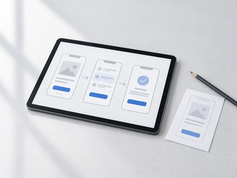 UX/UI дизайн: сценарій екранів користувача на планшеті
