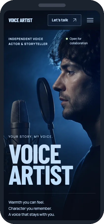 Voice Artist на телефоні: перший екран