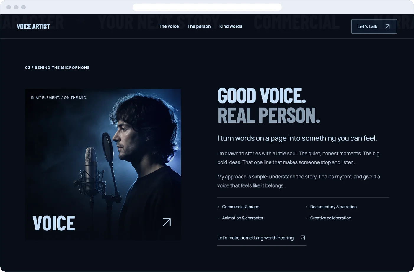 Voice Artist: біографія актора на комп’ютері